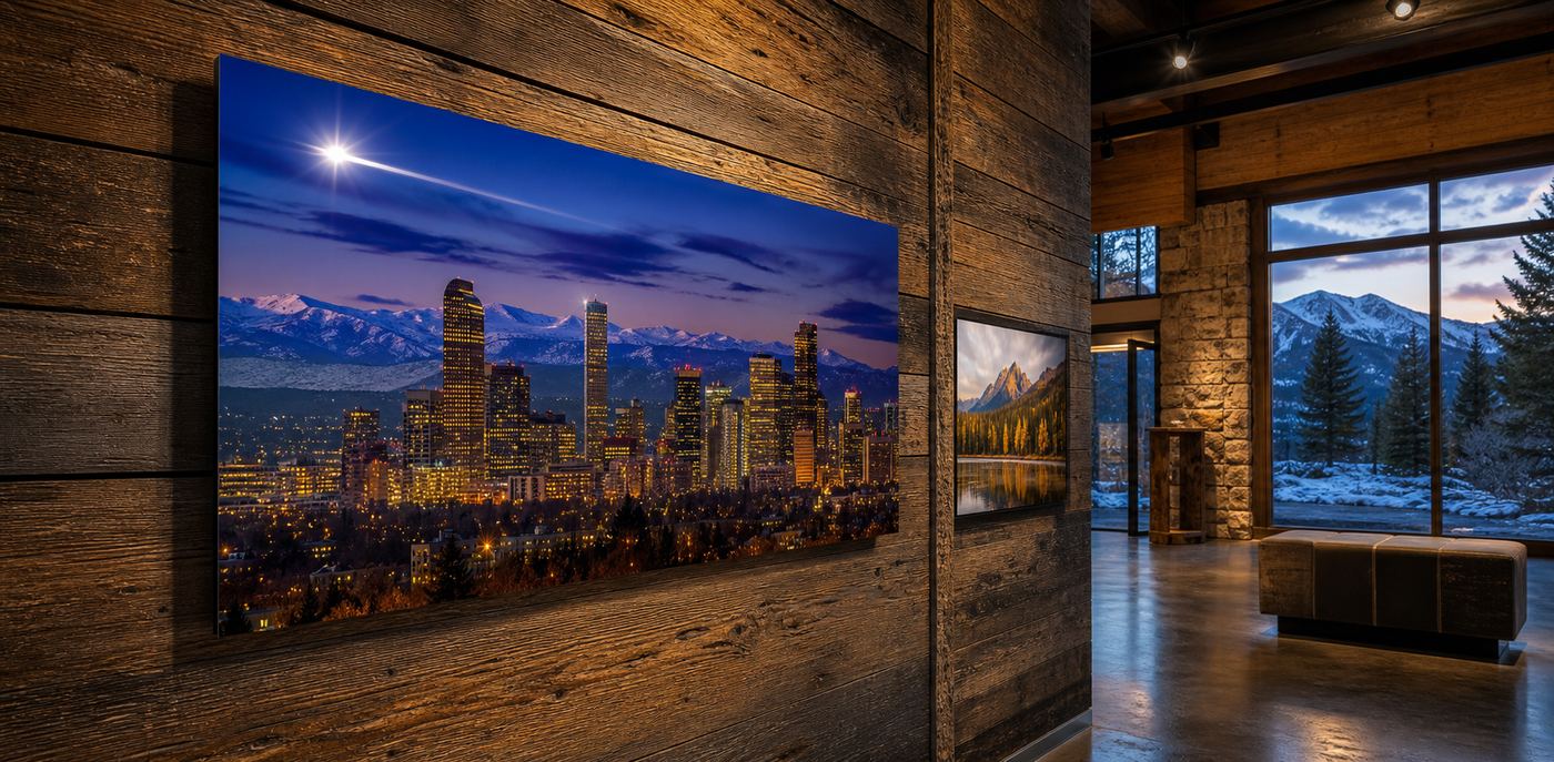 Denver skyline metal print