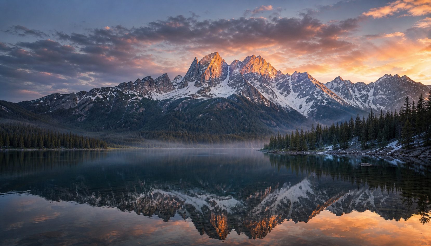 Colorado alpine lake and mountain metal print