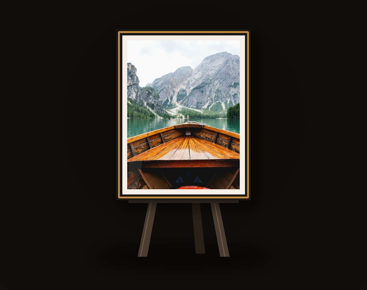 Memorial keepsake gift set — framed print on easel